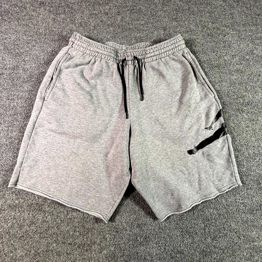 Jordan Sweatshort Mens M Gray Cotton Running Performance Athletic Sports Workout